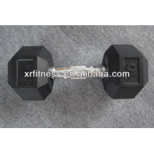 Supplier Gym Equipment Fixed Rubber Coated Hex Dumbbell